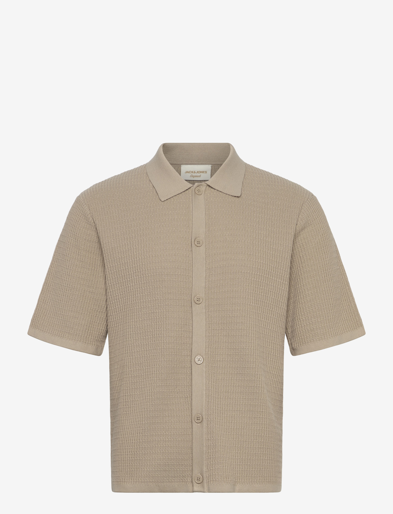 Jack & Jones - JORMONTAUK KNIT SS POLO - kootud polosärgid - feather gray - 0