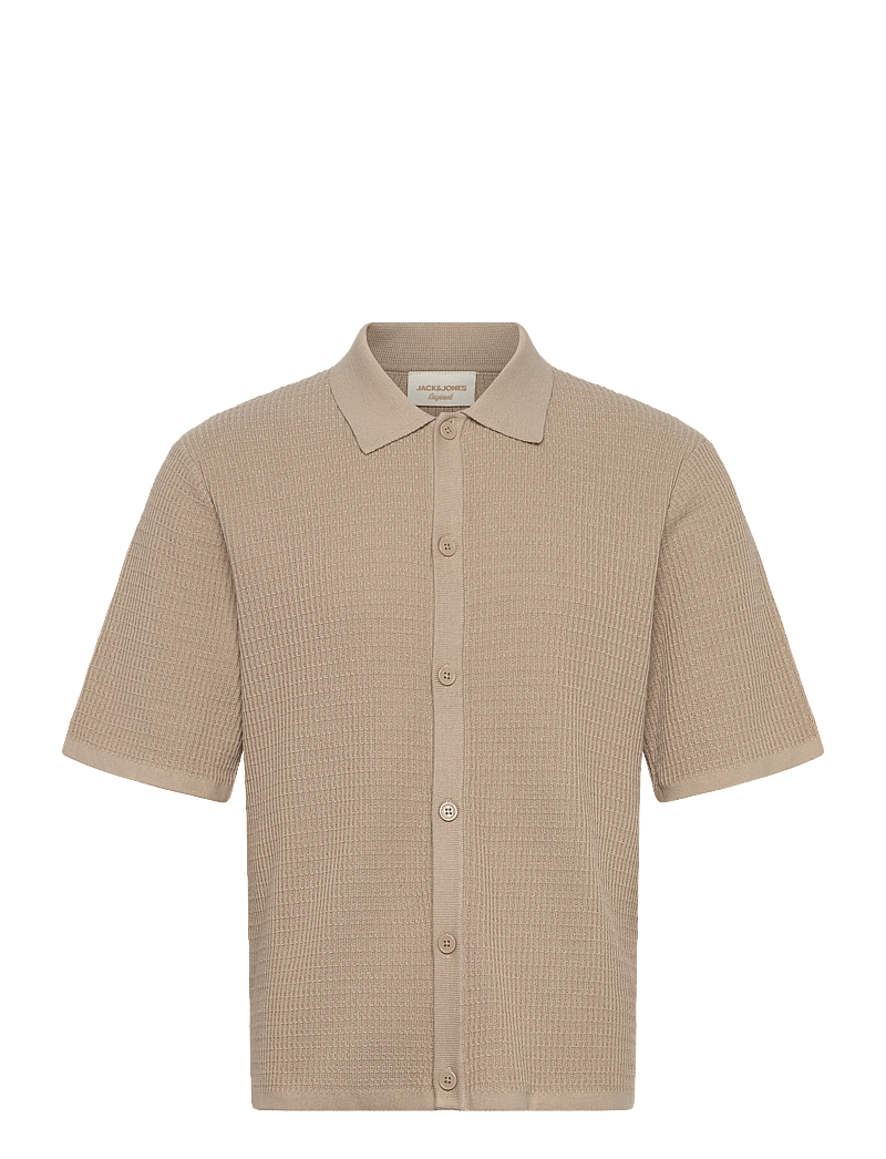 Jack & Jones - JORMONTAUK KNIT SS POLO - kootud polosärgid - feather gray - 0