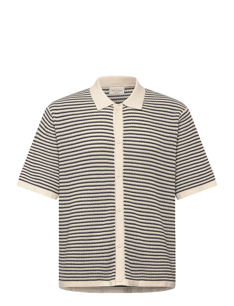 Jack & Jones - JORMONTAUK KNIT SS POLO - gestrickte polohemden - sea salt - 0