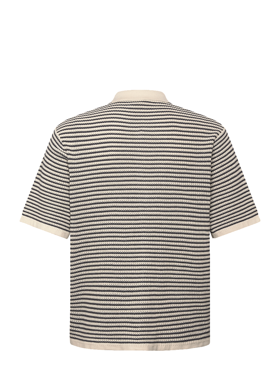 Jack & Jones - JORMONTAUK KNIT SS POLO - gestrickte polohemden - sea salt - 1