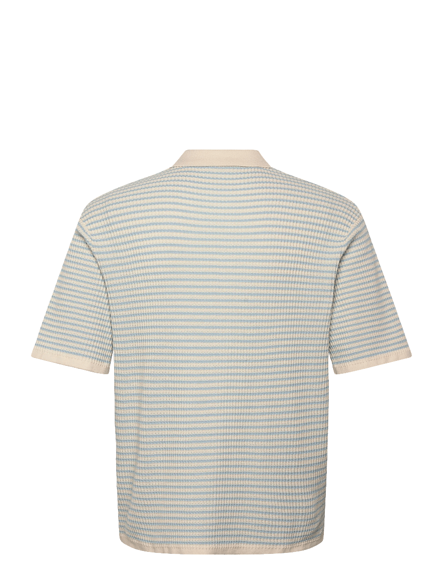 Jack & Jones - JORMONTAUK KNIT SS POLO - kootud polosärgid - sea salt - 1