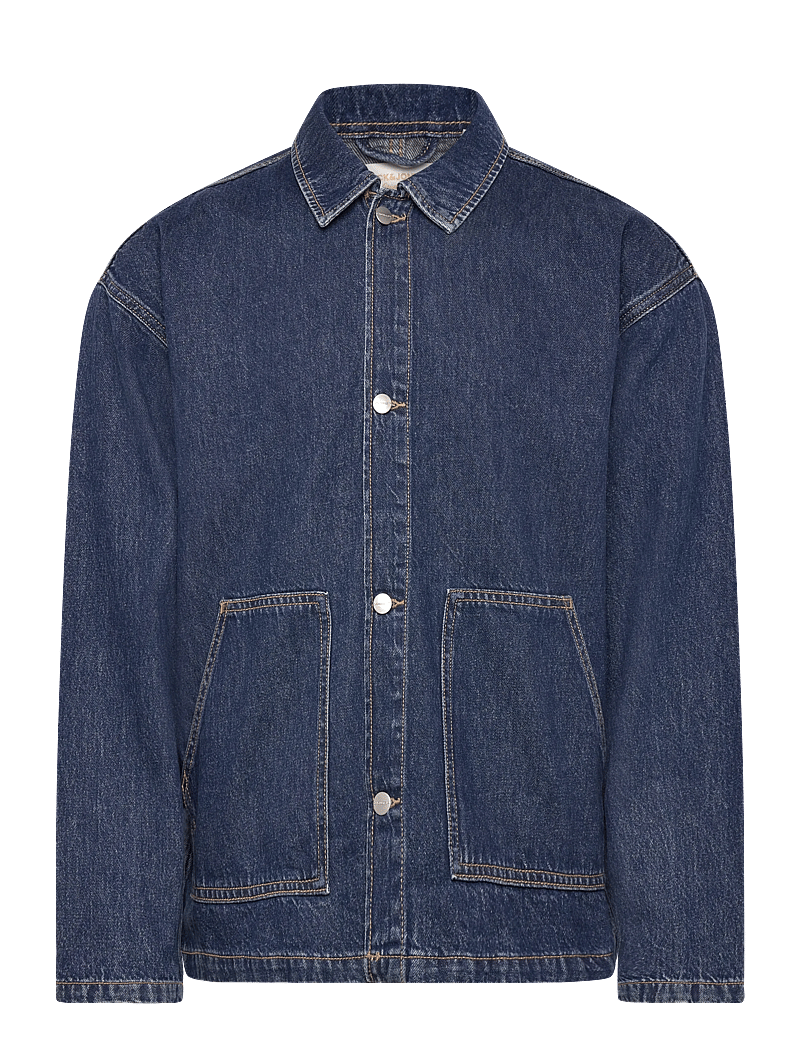 Jack & Jones - JORCAMBRIDGE DENIM OVERSHIRT LS - unlined denim jackets - dark blue denim - 1