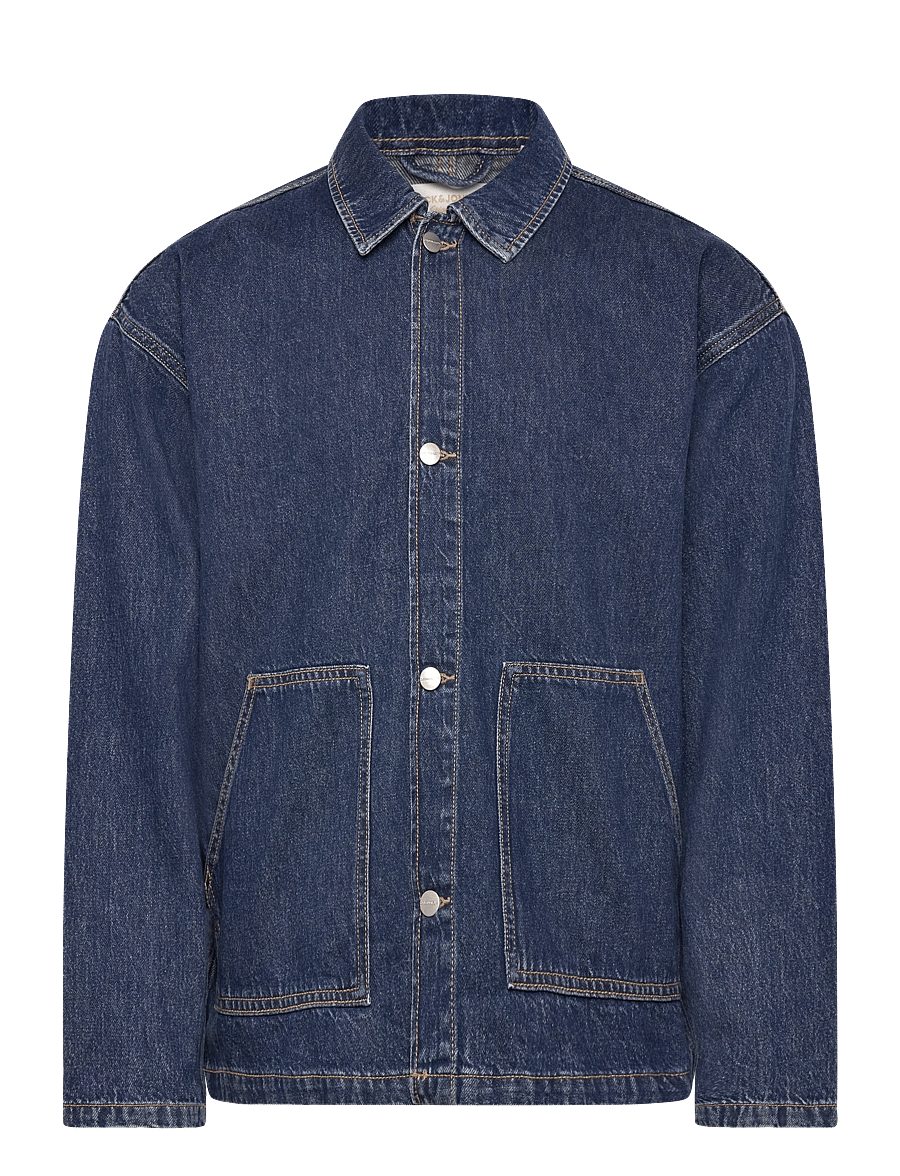 Jack & Jones - JORCAMBRIDGE DENIM OVERSHIRT LS - ungefütterte denimjacken - dark blue denim - 1