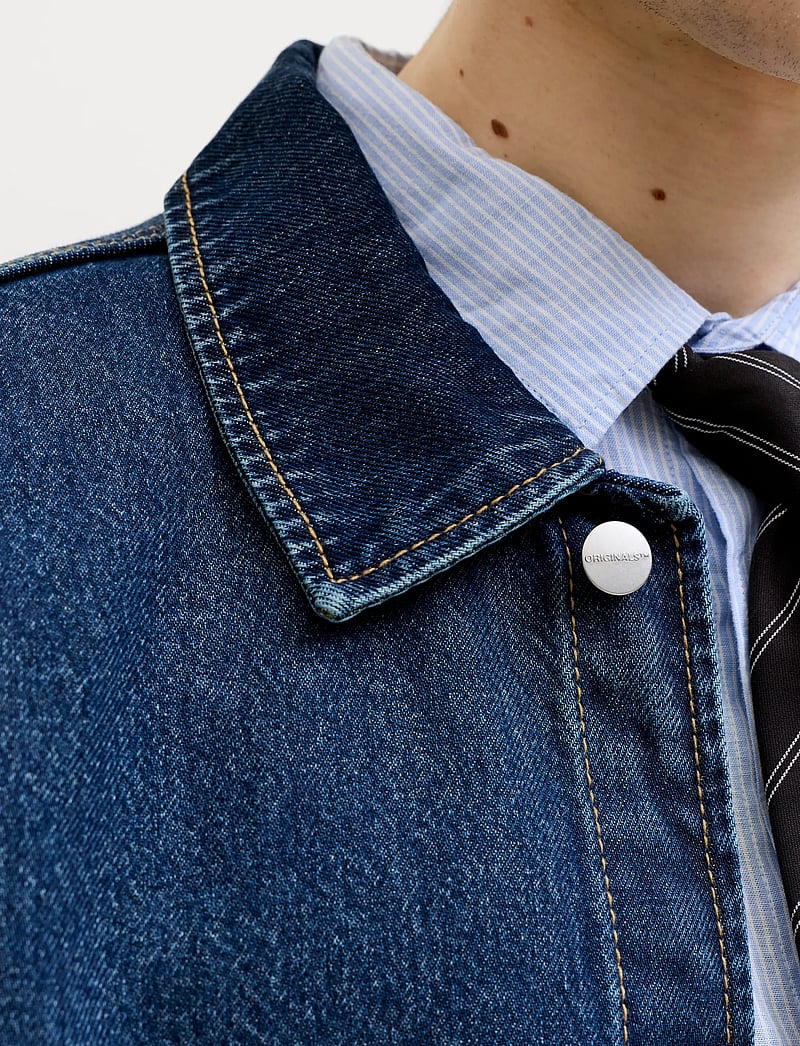 Jack & Jones - JORCAMBRIDGE DENIM OVERSHIRT LS - unlined denim jackets - dark blue denim - 5