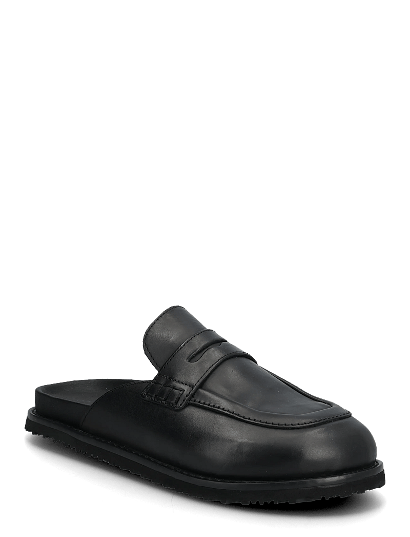 Jack & Jones - JFWTAMWORTH LEATHER SLIDER - mules & clogs - black - 0