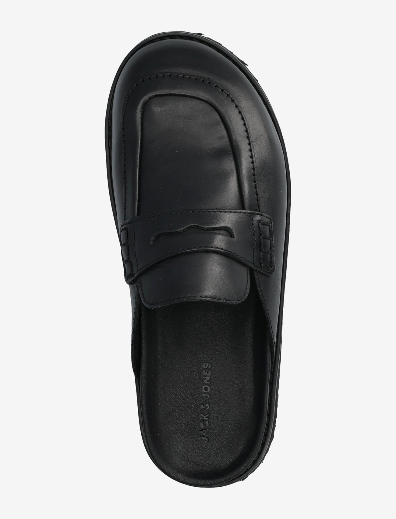 Jack & Jones - JFWTAMWORTH LEATHER SLIDER - mules & clogs - black - 3
