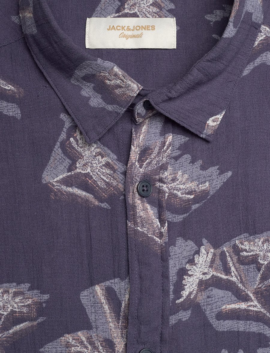 Jack & Jones - JORMONTAUK AOP SHIRT SS - hemden mit muster - odyssey gray - 2