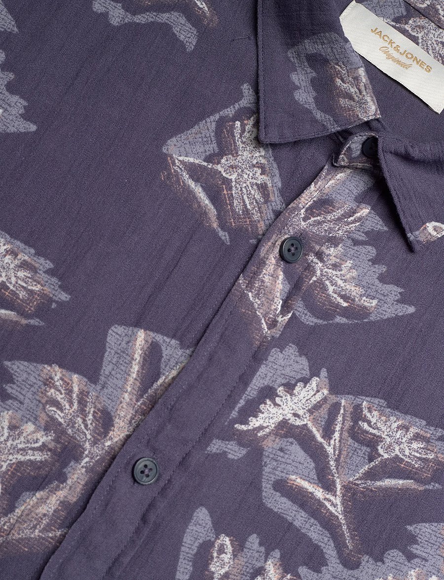 Jack & Jones - JORMONTAUK AOP SHIRT SS - hemden mit muster - odyssey gray - 3