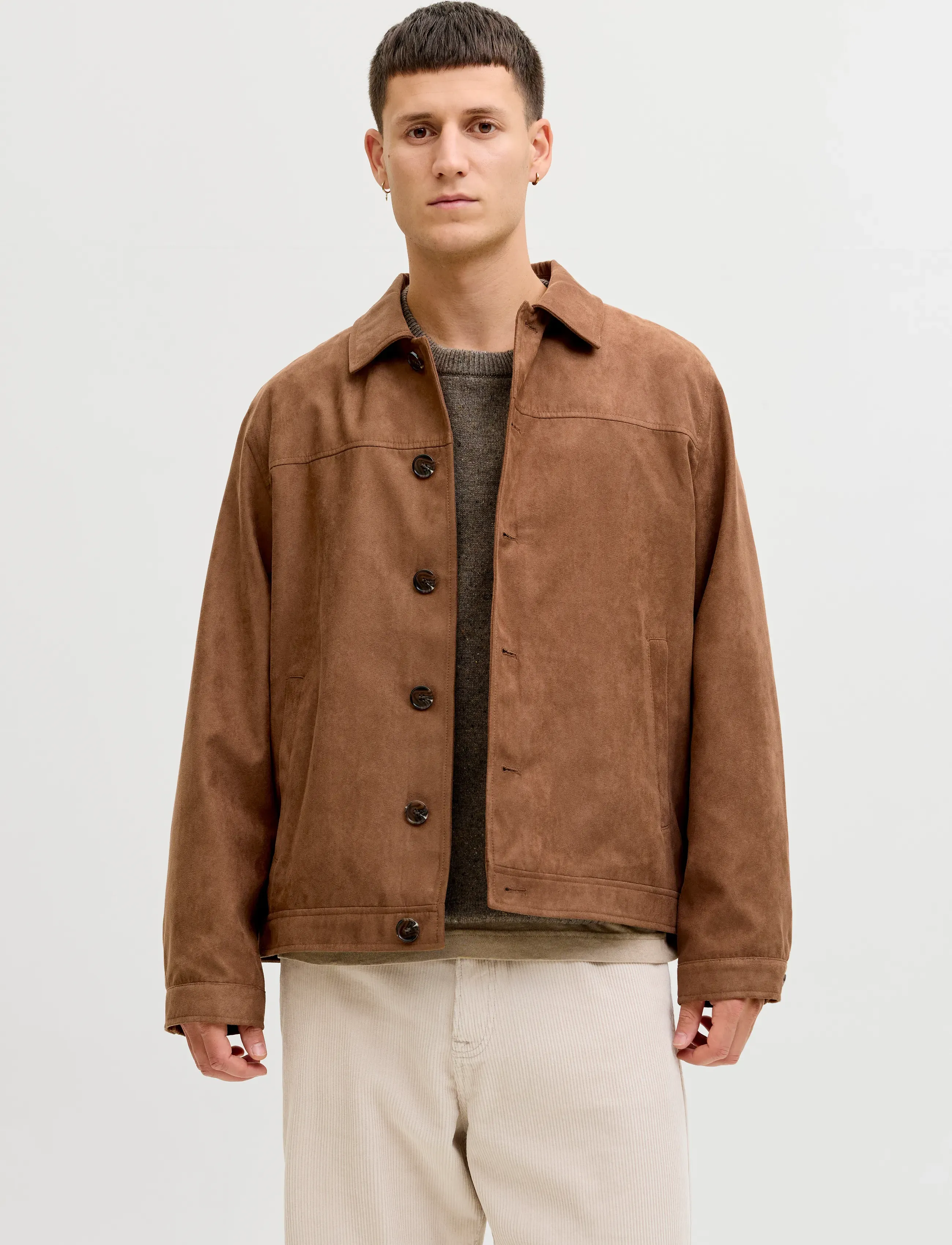Jack & Jones Jjecasablanca Shacket Noos, XXL, Jackets, Braun - Light Männerswear