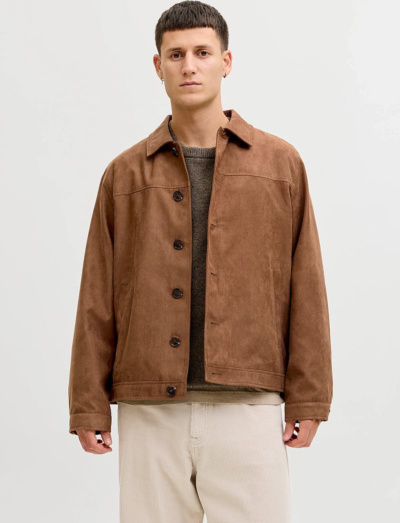 Jack & Jones - JJECASABLANCA SHACKET NOOS - frühlingsjacken - tobacco brown - 0
