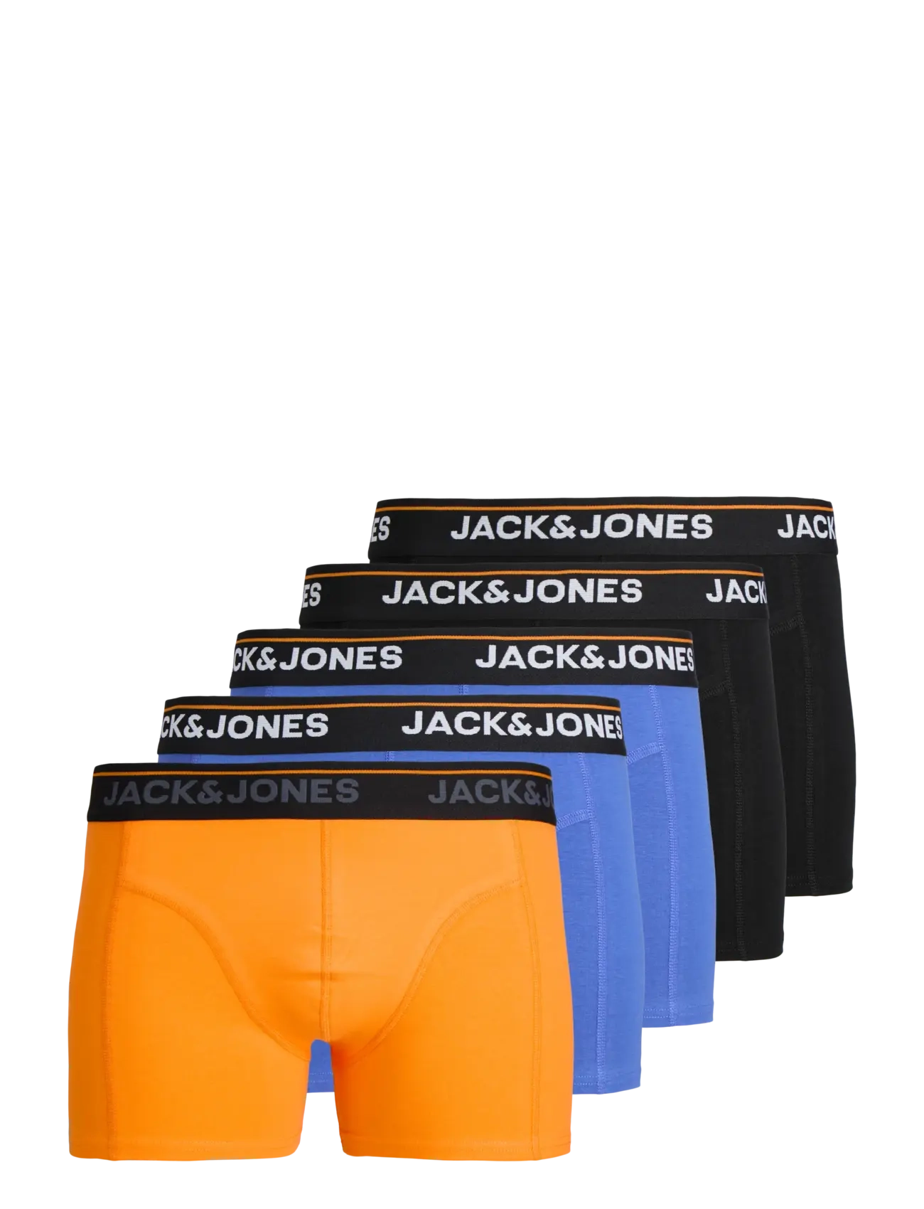 Jack & Jones JACTHEODORE SOLID TRUNKS 5 PACK - Trunks - BEAUCOUP BLUE / black