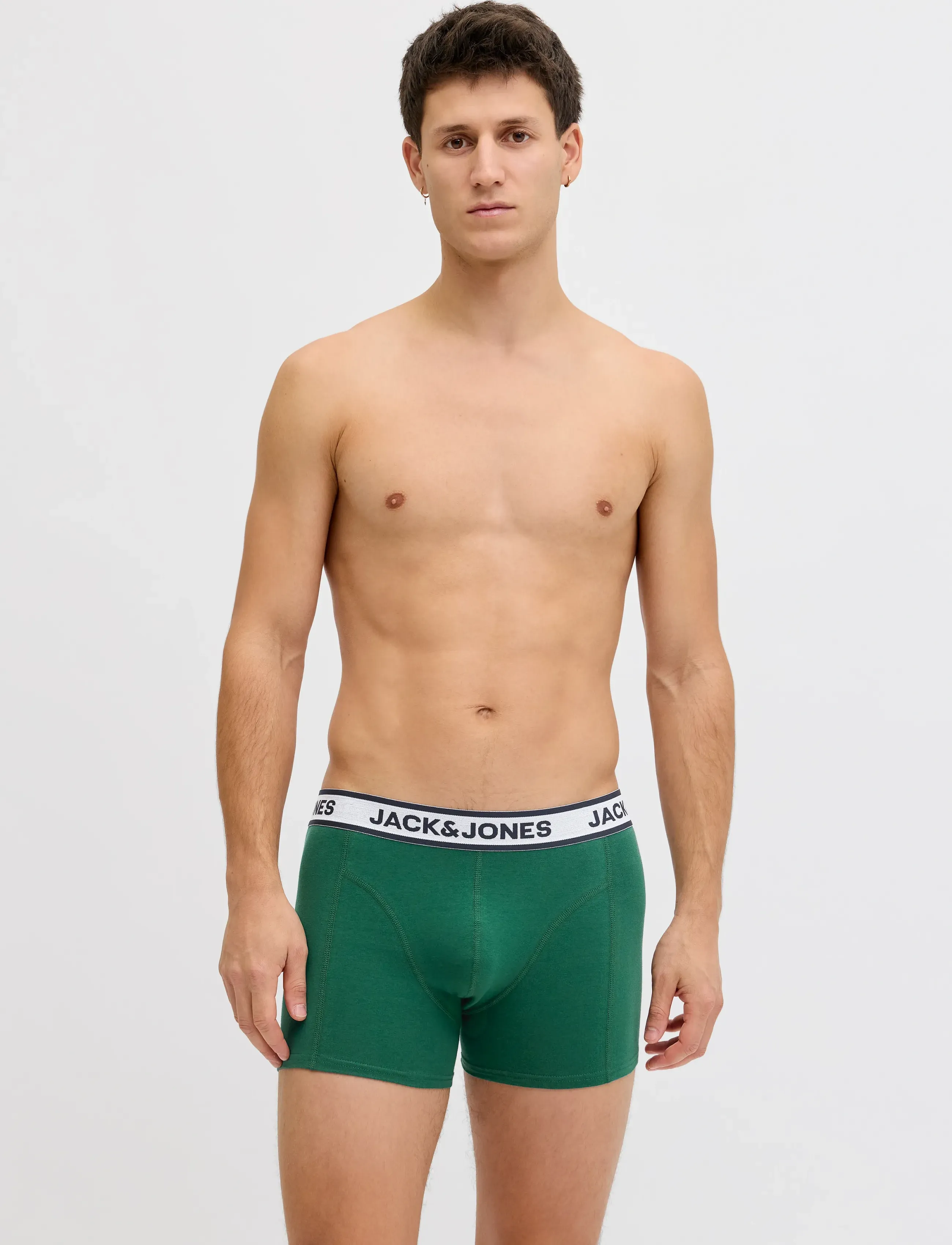 Jack & Jones JACNOLAN SOLID TRUNKS 5 PACK - Looks for less - RAIN FOREST / green