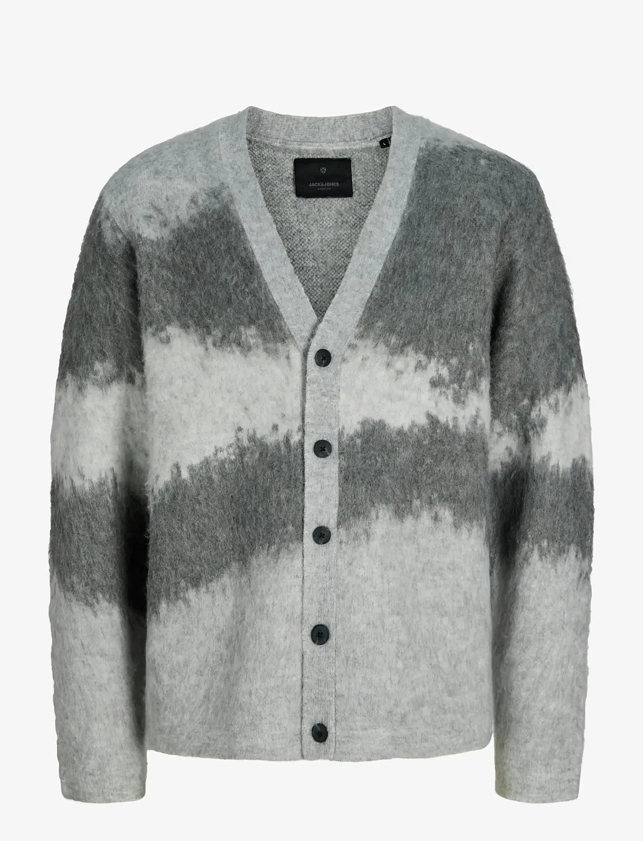 Jack & Jones - JPRBLATRAVIS KNIT CARDIGAN STYD AW25 - cardigans - grey melange - 1