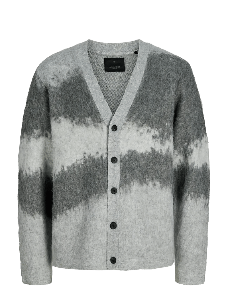 Jack & Jones - JPRBLATRAVIS KNIT CARDIGAN STYD AW25 - cardigans - grey melange - 1