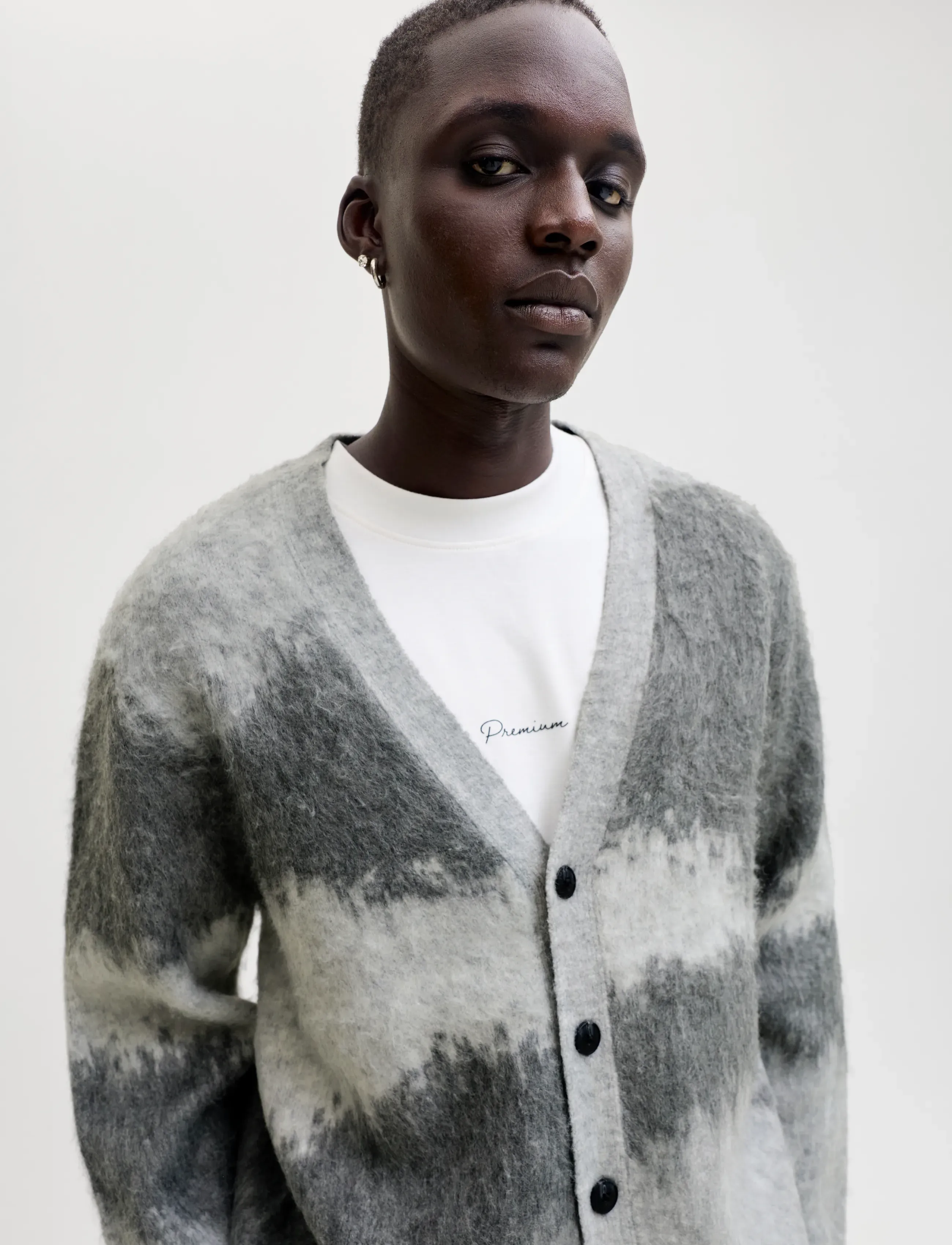 Jack & Jones JPRBLATRAVIS KNIT CARDIGAN STYD AW25 - Tänavastiil - GREY MELANGE / grey