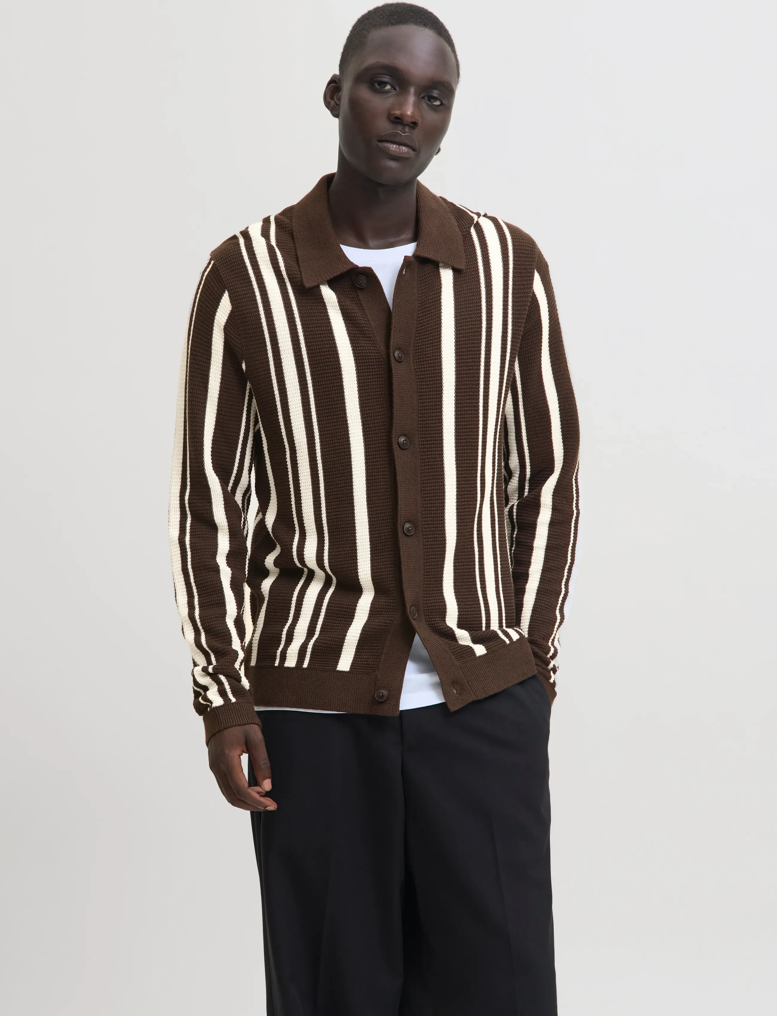Jack & Jones JPRBLADEVIN KNIT CARDIGAN STYD AW25 - Kläder - DELICIOSO / brown