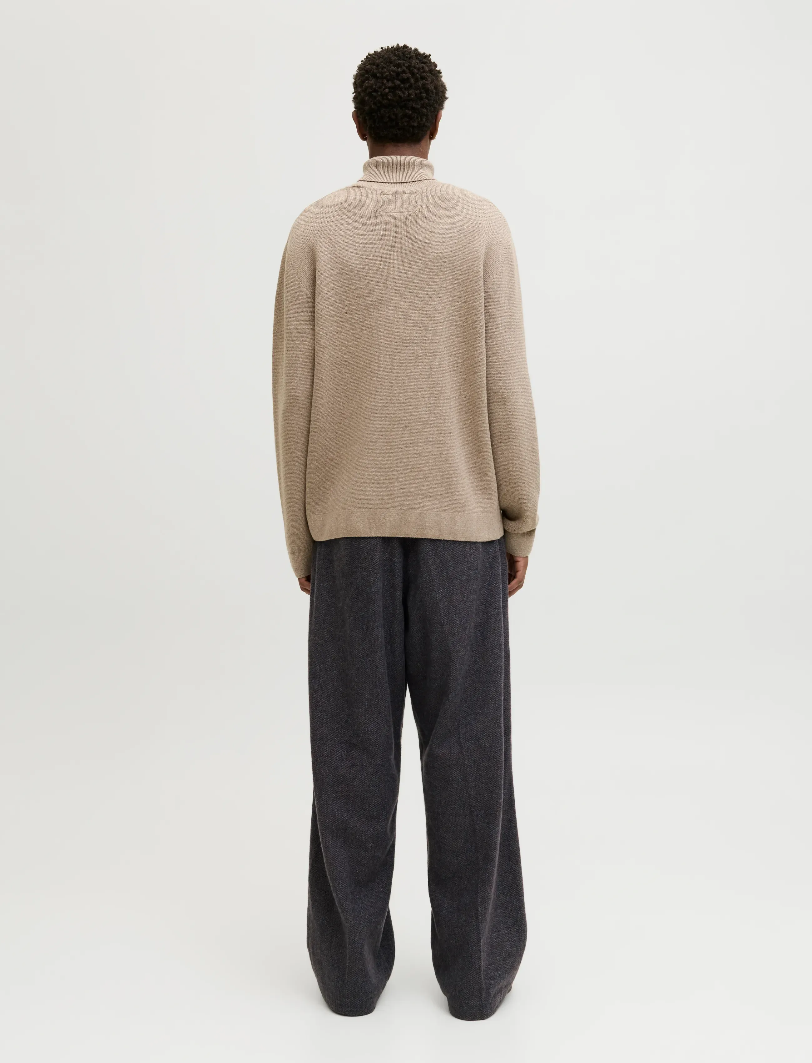 Jack & Jones - JPSTOWEN FROST FLANNEL CHINO STYDAW25LTN - chinos - dark grey melange - 3