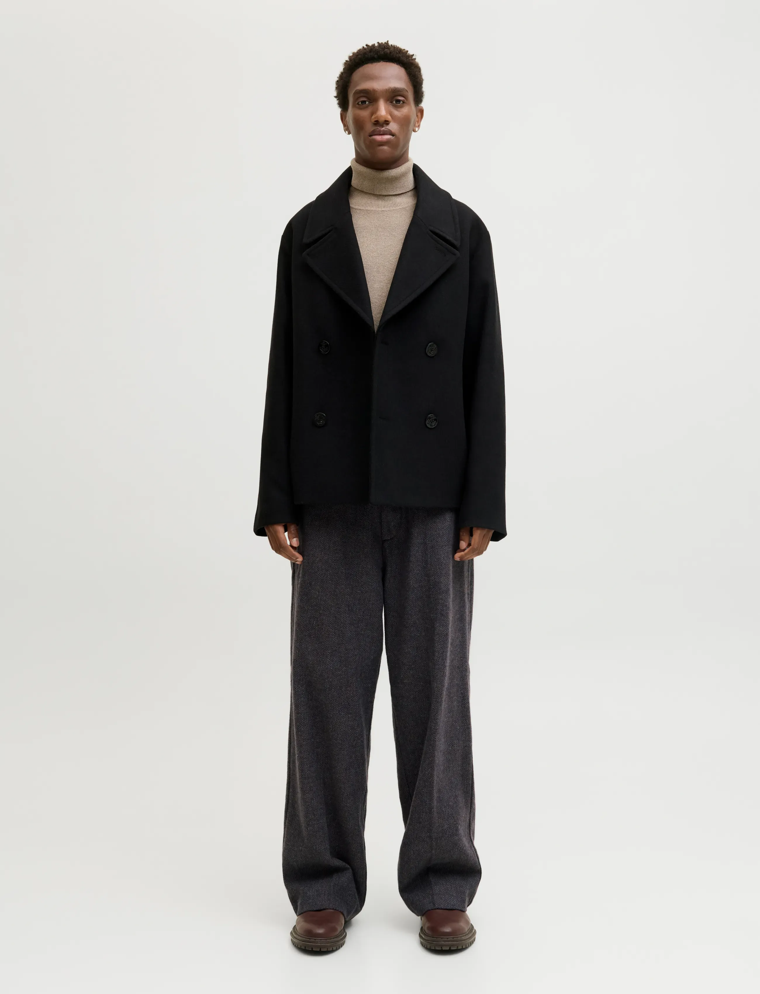 Jack & Jones - JPSTOWEN FROST FLANNEL CHINO STYDAW25LTN - chinos - dark grey melange - 4
