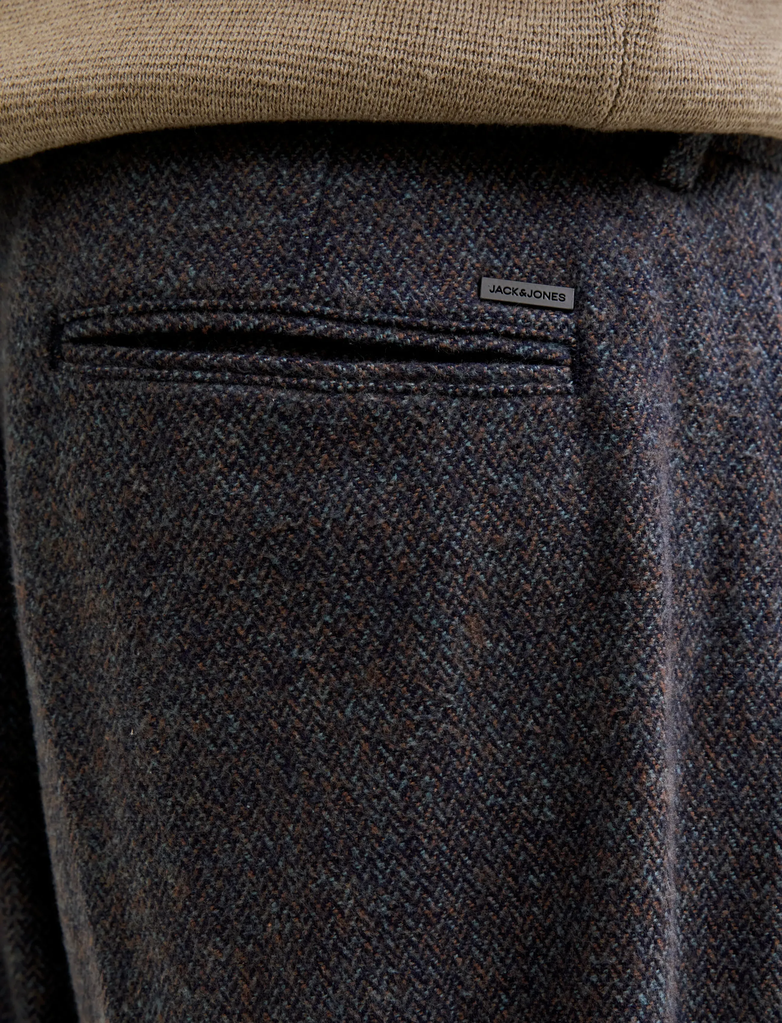 Jack & Jones - JPSTOWEN FROST FLANNEL CHINO STYDAW25LTN - chinos - dark grey melange - 5
