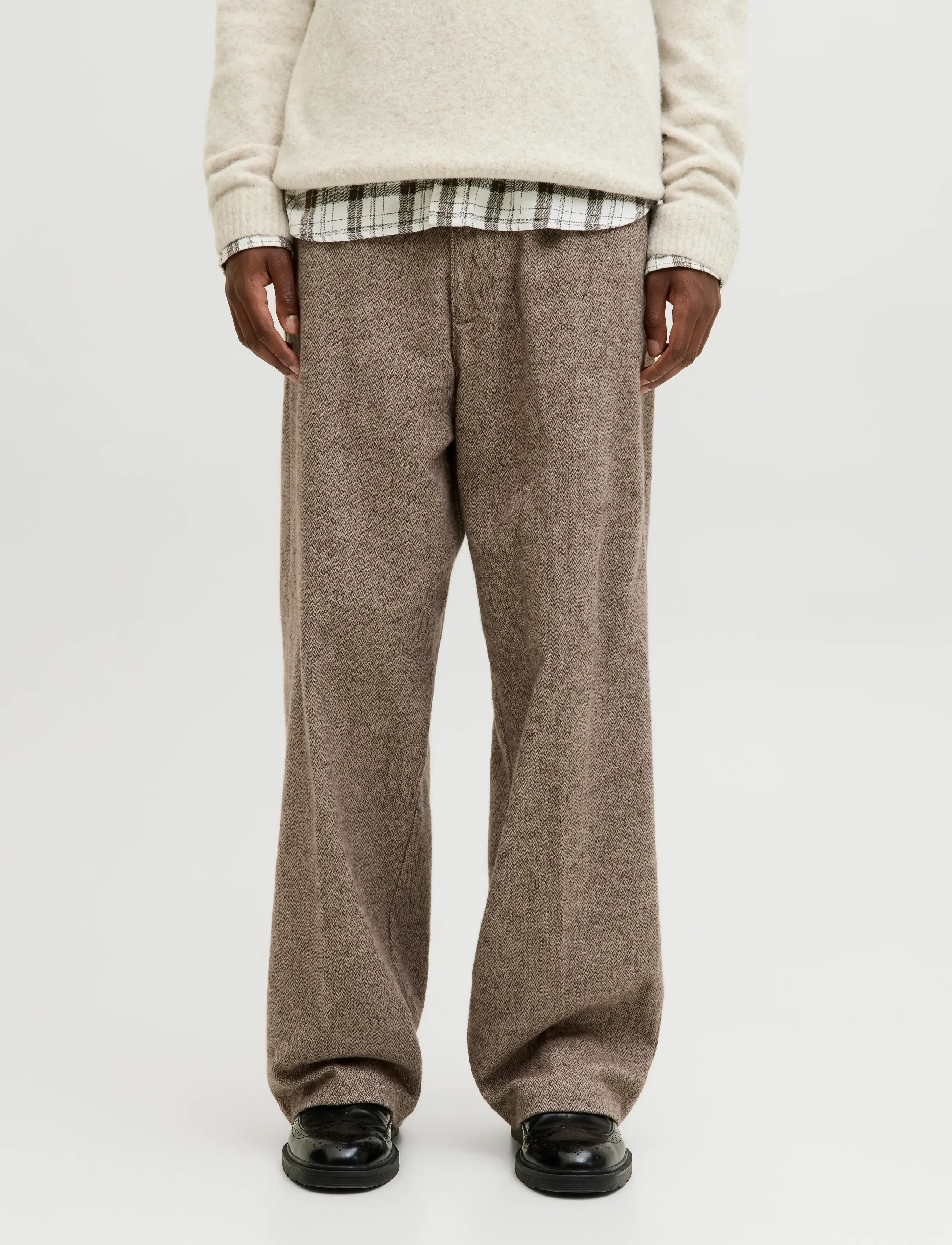 Jack & Jones JPSTOWEN FROST FLANNEL CHINO STYDAW25LTN - Bukser - VINTAGE KHAKI / brown