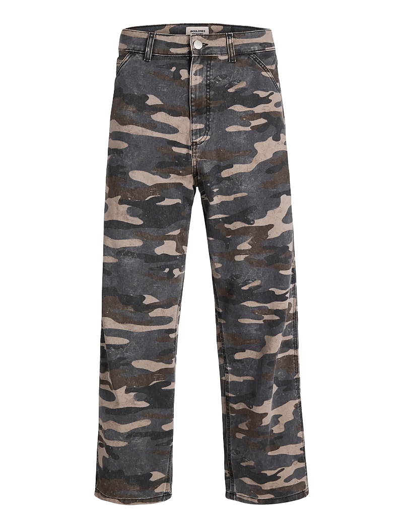 Jack & Jones - JPSTALEX MIX WORKER PANT STYD AW25 LTN - cargobukser - black - 1