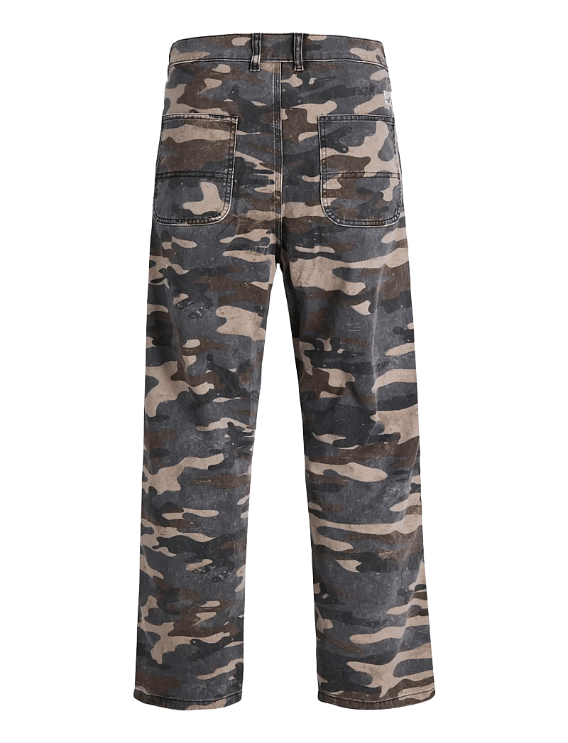 Jack & Jones - JPSTALEX MIX WORKER PANT STYD AW25 LTN - cargohose - black - 2