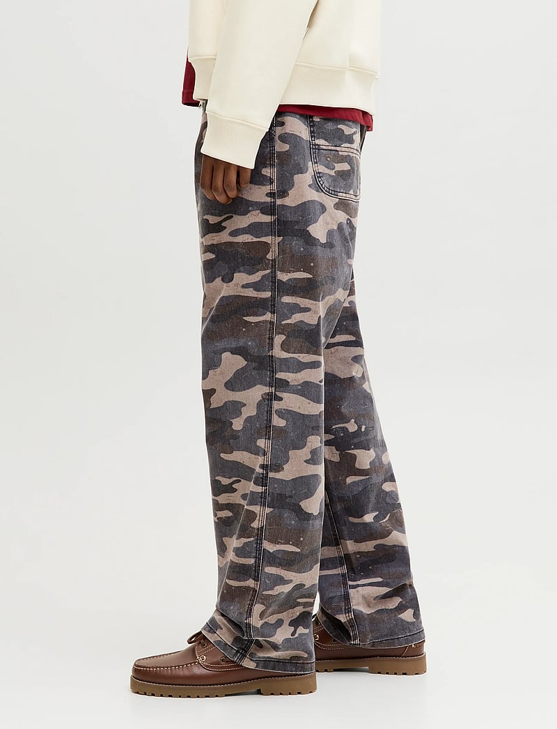 Jack & Jones - JPSTALEX MIX WORKER PANT STYD AW25 LTN - cargohose - black - 5