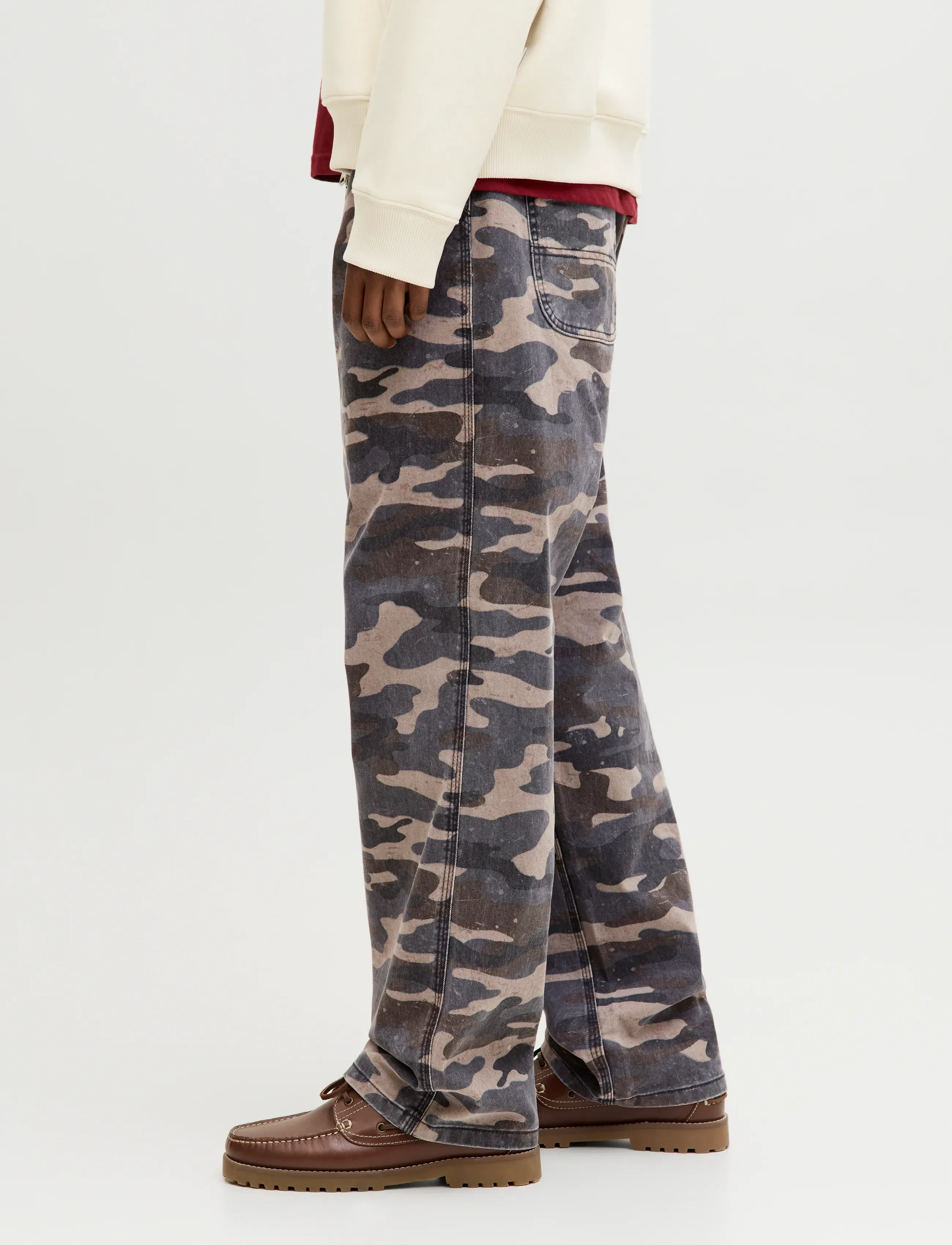 Jack & Jones - JPSTALEX MIX WORKER PANT STYD AW25 LTN - cargohose - black - 5