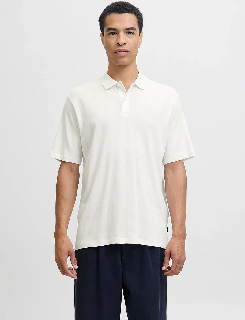 Jack & Jones - JPRBLAROMAN SS POLO STYD AW25 - kortärmade pikéer - cloud dancer - 0