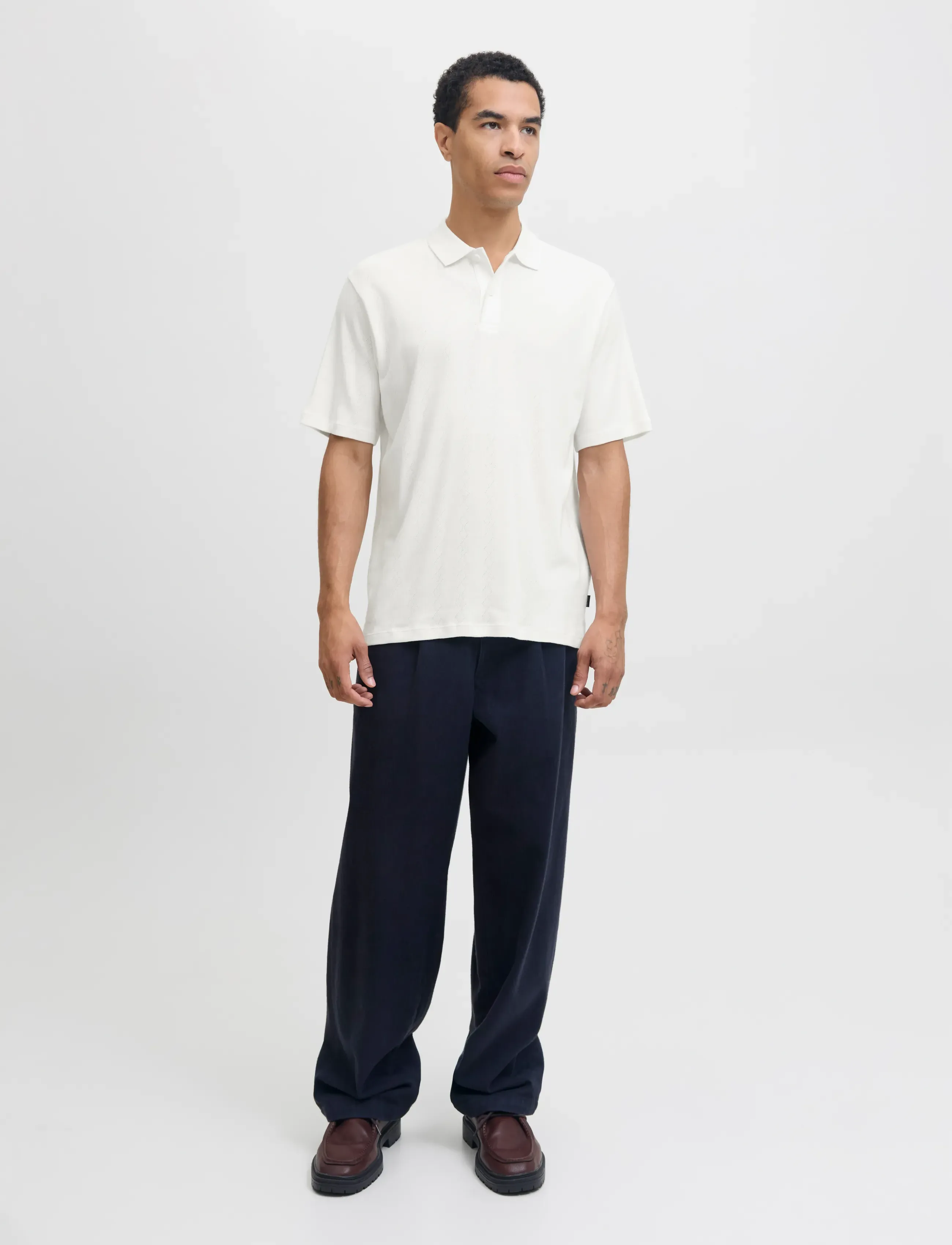 Jack & Jones - JPRBLAROMAN SS POLO STYD AW25 - kortærmede poloer - cloud dancer - 3