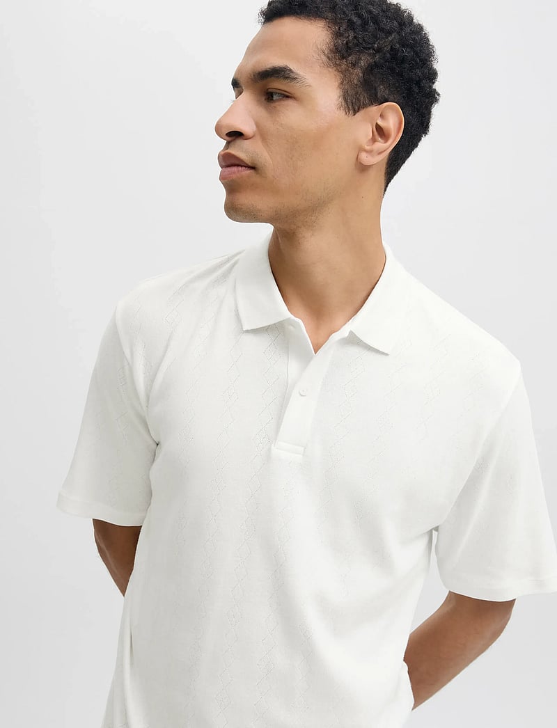 Jack & Jones - JPRBLAROMAN SS POLO STYD AW25 - kortärmade pikéer - cloud dancer - 5