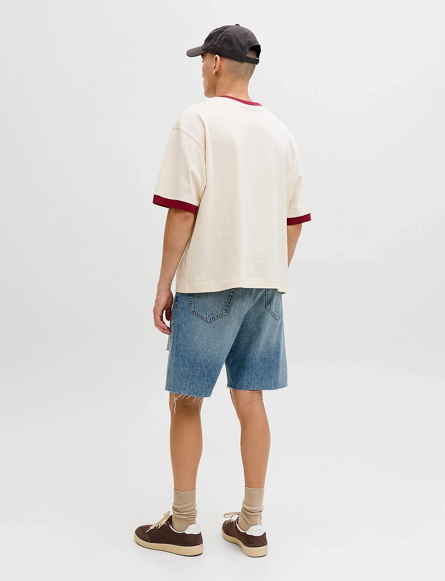 Jack & Jones - JJITONY JJCOOPER ST 796 LN - farkkushortsit - blue denim - 3