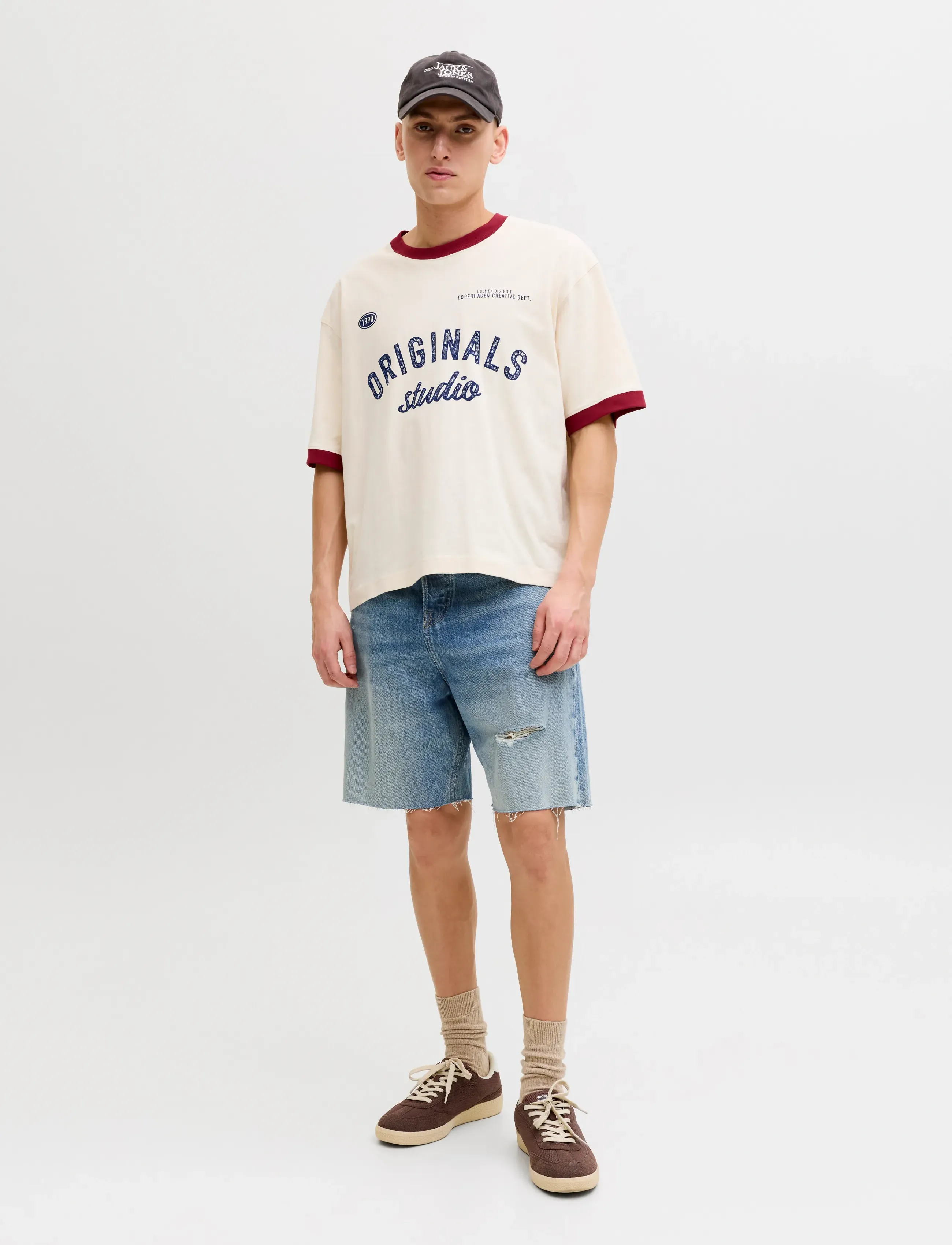 Jack & Jones - JJITONY JJCOOPER ST 796 LN - farkkushortsit - blue denim - 4