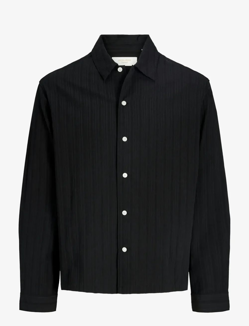 Jack & Jones - JORPARTY STRUCTURE SHIRT LS STYD AW25 - casual overhemden - black - 1