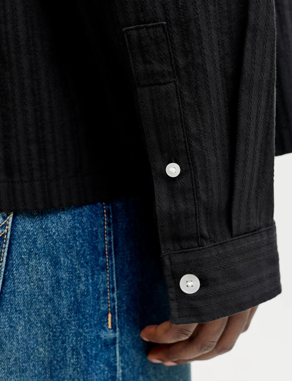 Jack & Jones - JORPARTY STRUCTURE SHIRT LS STYD AW25 - casual overhemden - black - 5