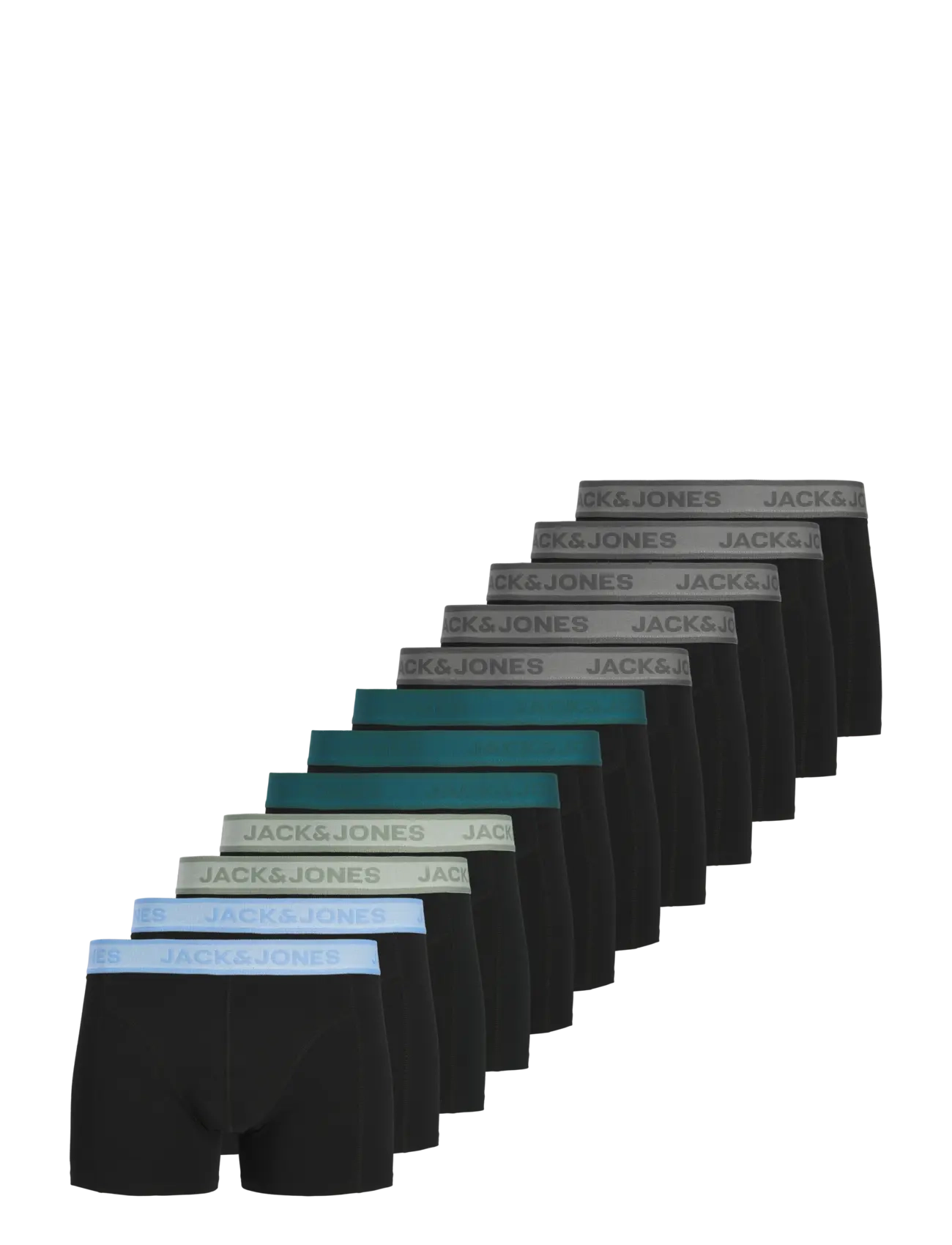 Jack & Jones JACWESLEY SOLID TRUNKS 12 PACK - Boxer shorts - BLACK / black
