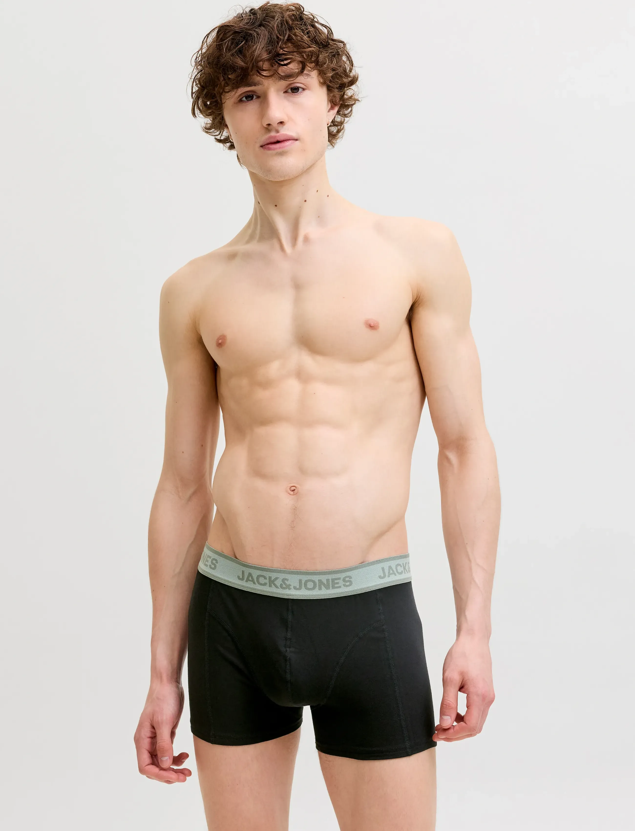 Jack & Jones JACWESLEY SOLID TRUNKS 12 PACK - Pesu - BLACK / black