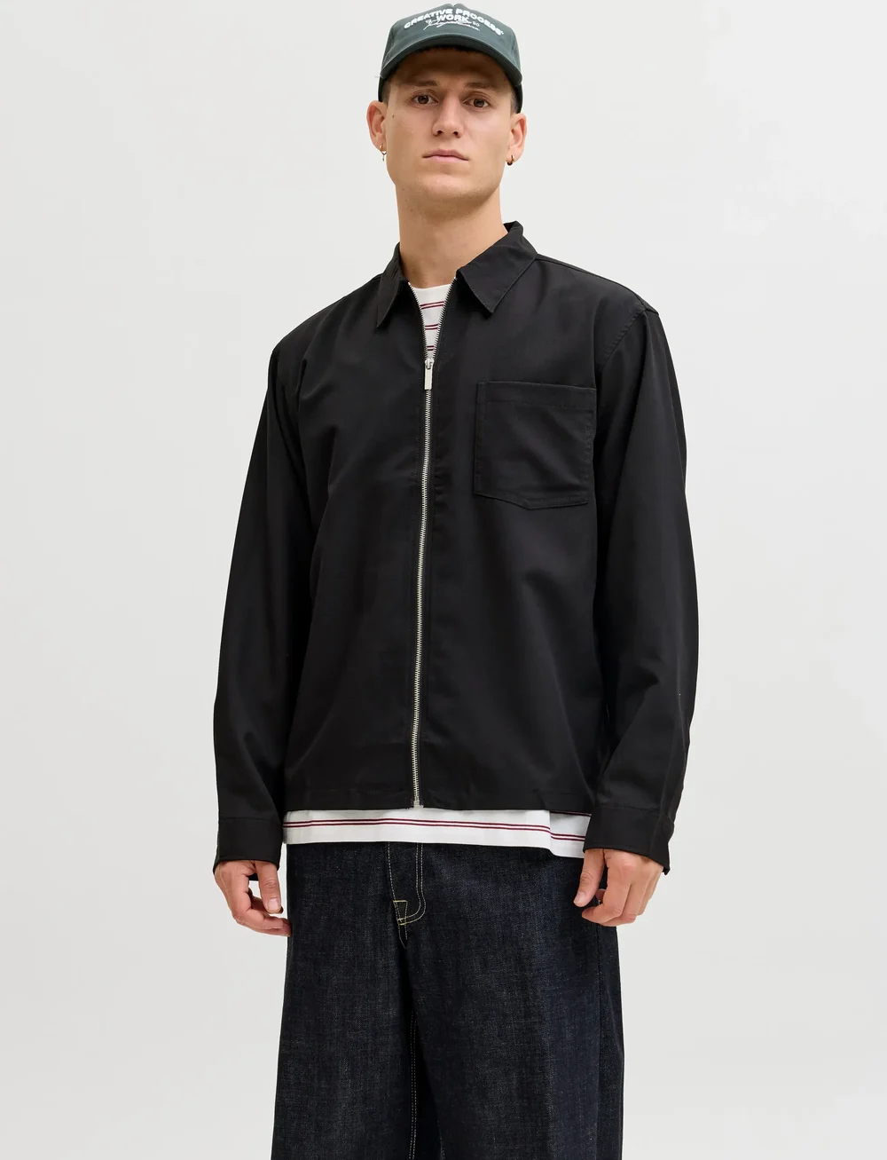 Jack & Jones - JORPARTY ZIP OVERSHIRT LS STYD AW25 - höstjackor - black - 0