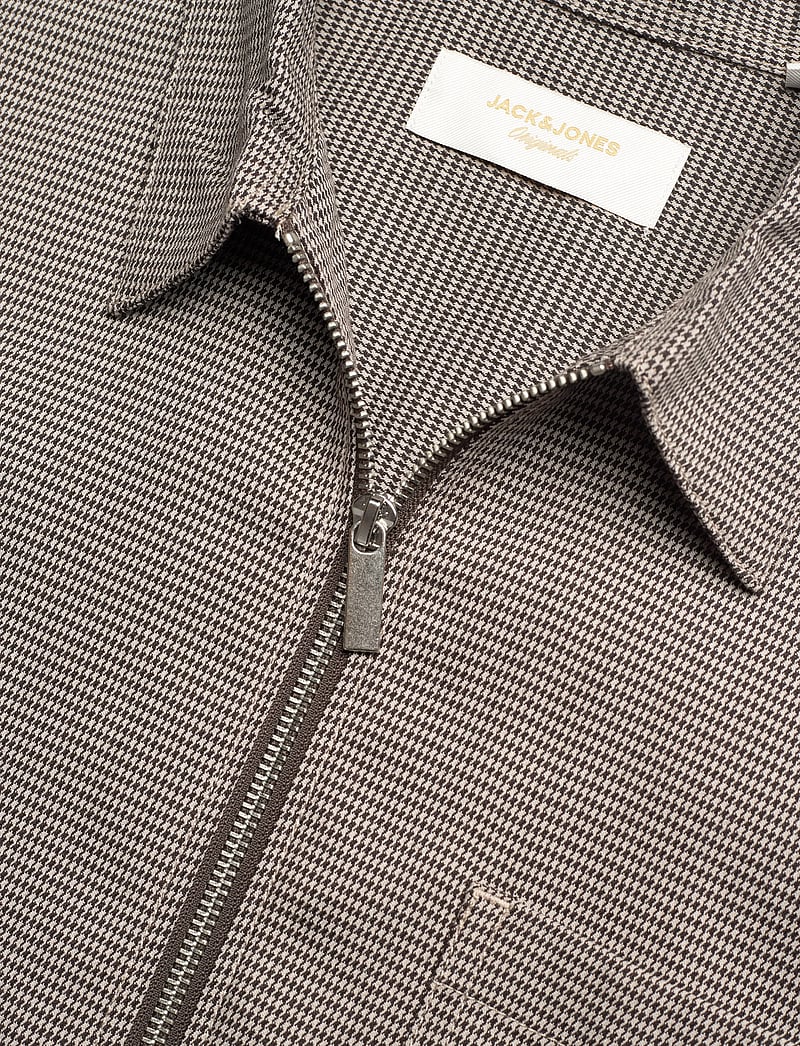 Jack & Jones - JORPARTY ZIP OVERSHIRT LS STYD AW25 - efterårsjakker - crockery - 2