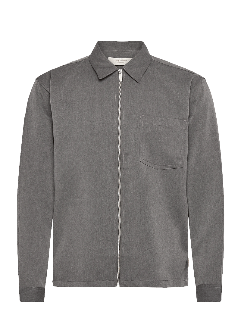 Jack & Jones - JORPARTY ZIP OVERSHIRT LS STYD AW25 - herbstjacken - grey melange - 1