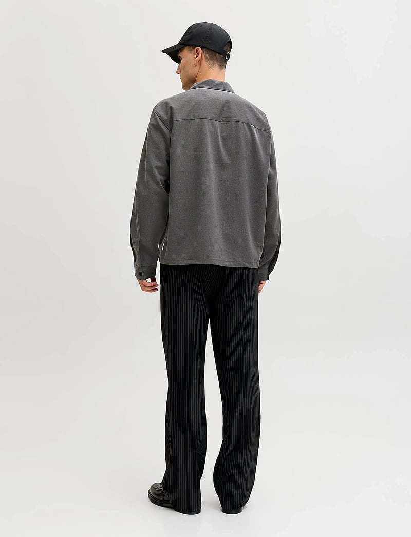 Jack & Jones - JORPARTY ZIP OVERSHIRT LS STYD AW25 - herbstjacken - grey melange - 3