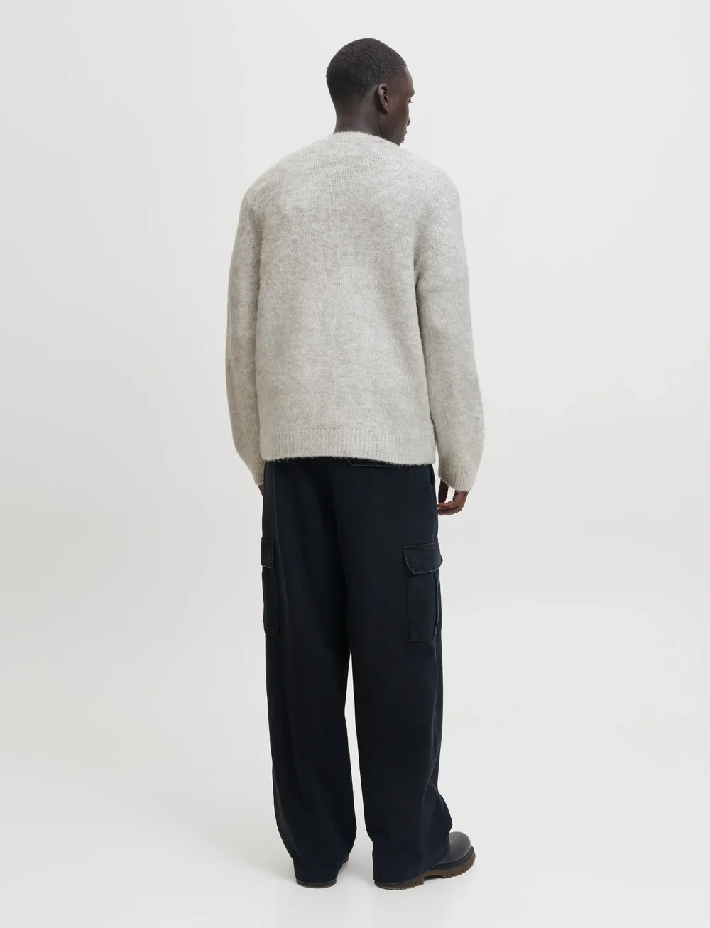 Jack & Jones - JCOFADE KNIT CREW NECK STYD AW25 - rundhalsad - light grey melange - 2