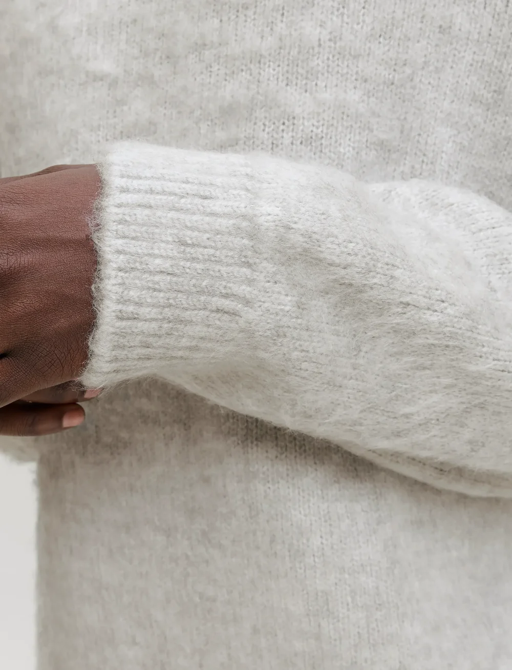 Jack & Jones - JCOFADE KNIT CREW NECK STYD AW25 - rundhalsad - light grey melange - 5