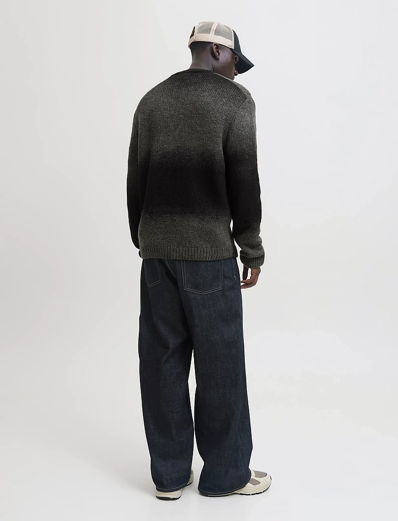 Jack & Jones - JCOFADE SPACE DYE CREW NECK STYD AW25 - rundhals - asphalt - 2
