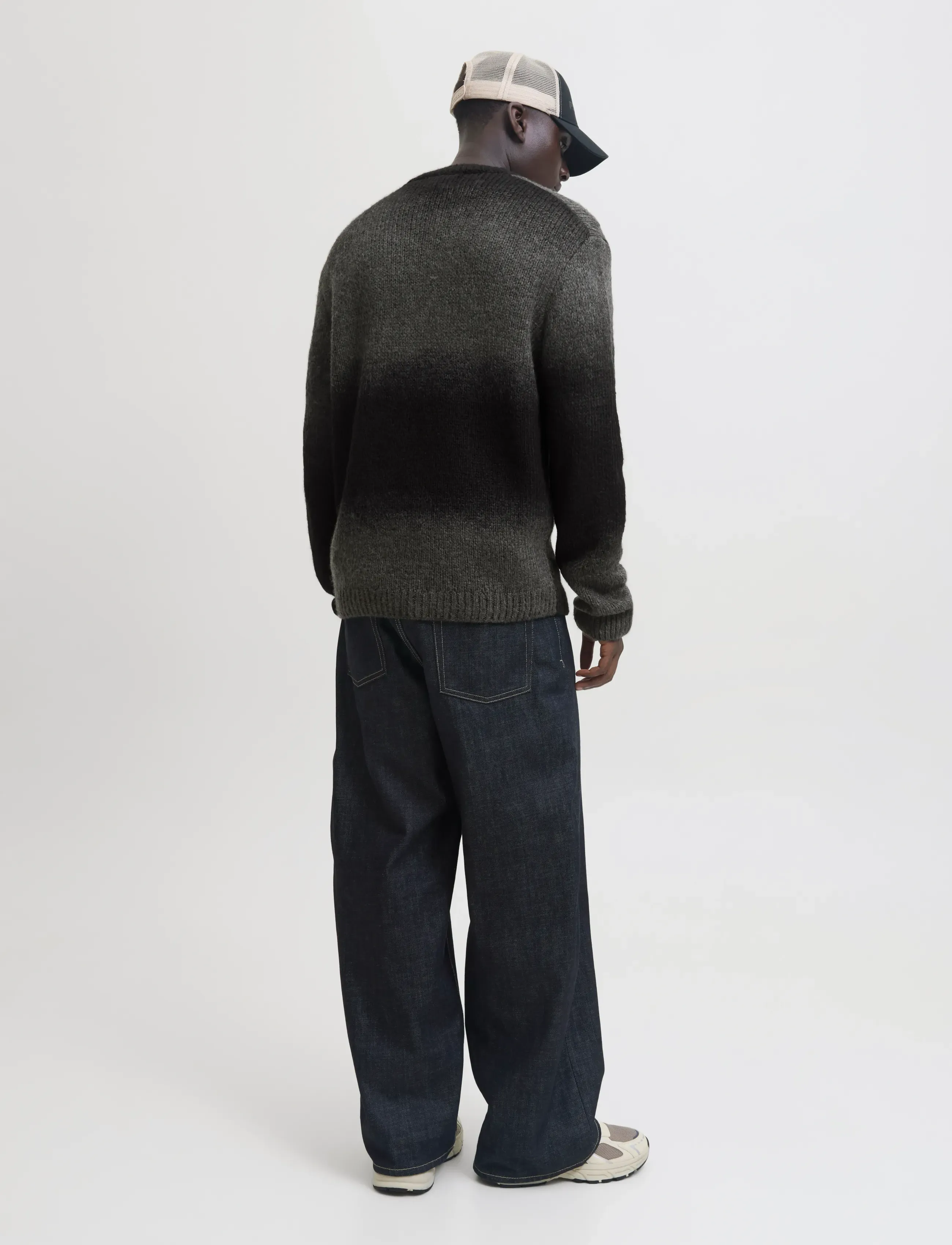 Jack & Jones - JCOFADE SPACE DYE CREW NECK STYD AW25 - pulls col rond - asphalt - 2