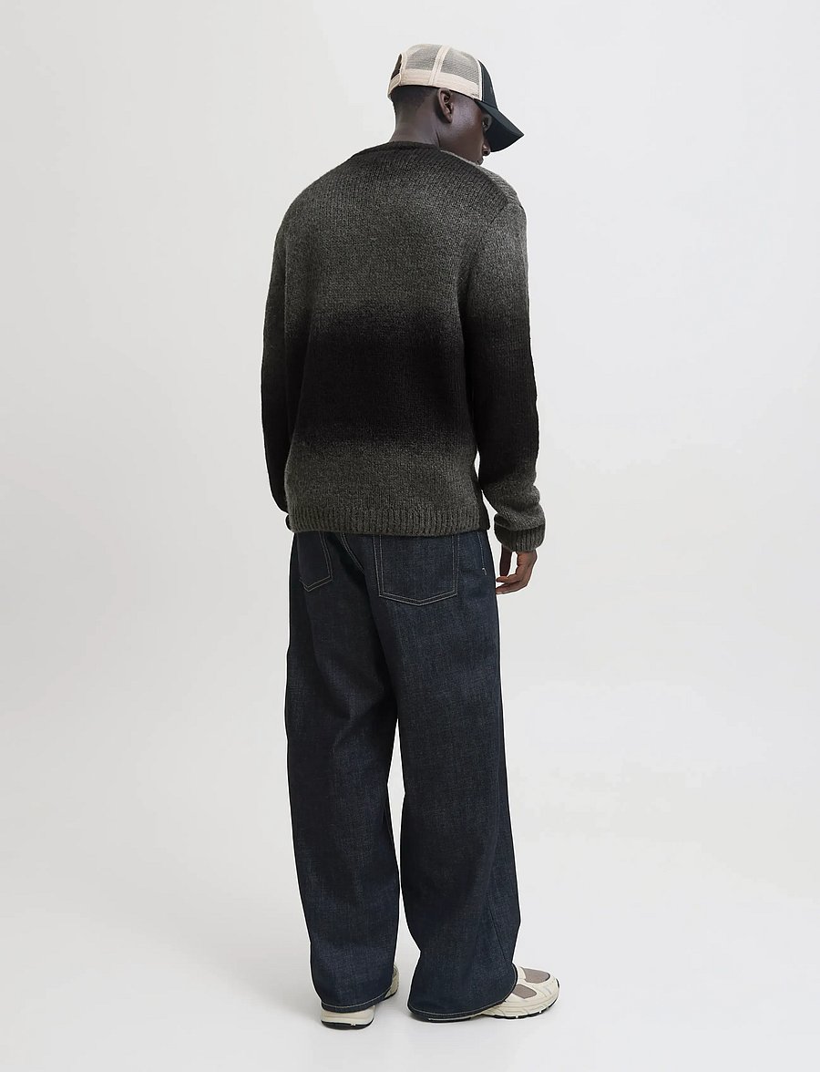 Jack & Jones - JCOFADE SPACE DYE CREW NECK STYD AW25 - pulls col rond - asphalt - 2