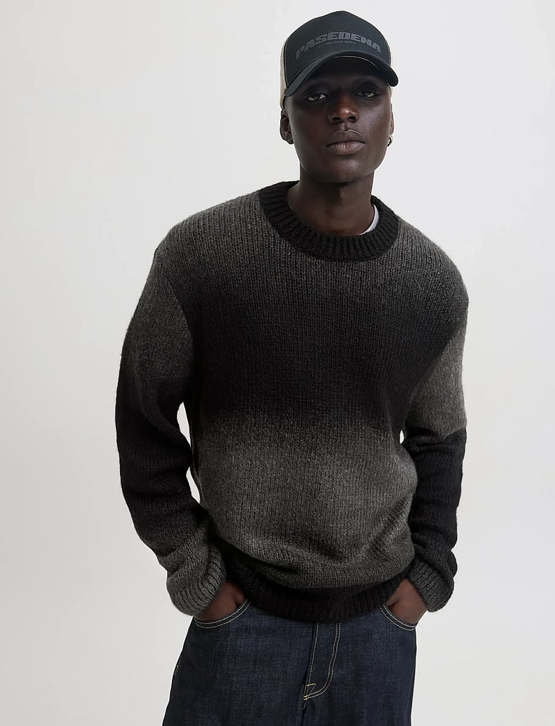 Jack & Jones - JCOFADE SPACE DYE CREW NECK STYD AW25 - rundhals - asphalt - 3