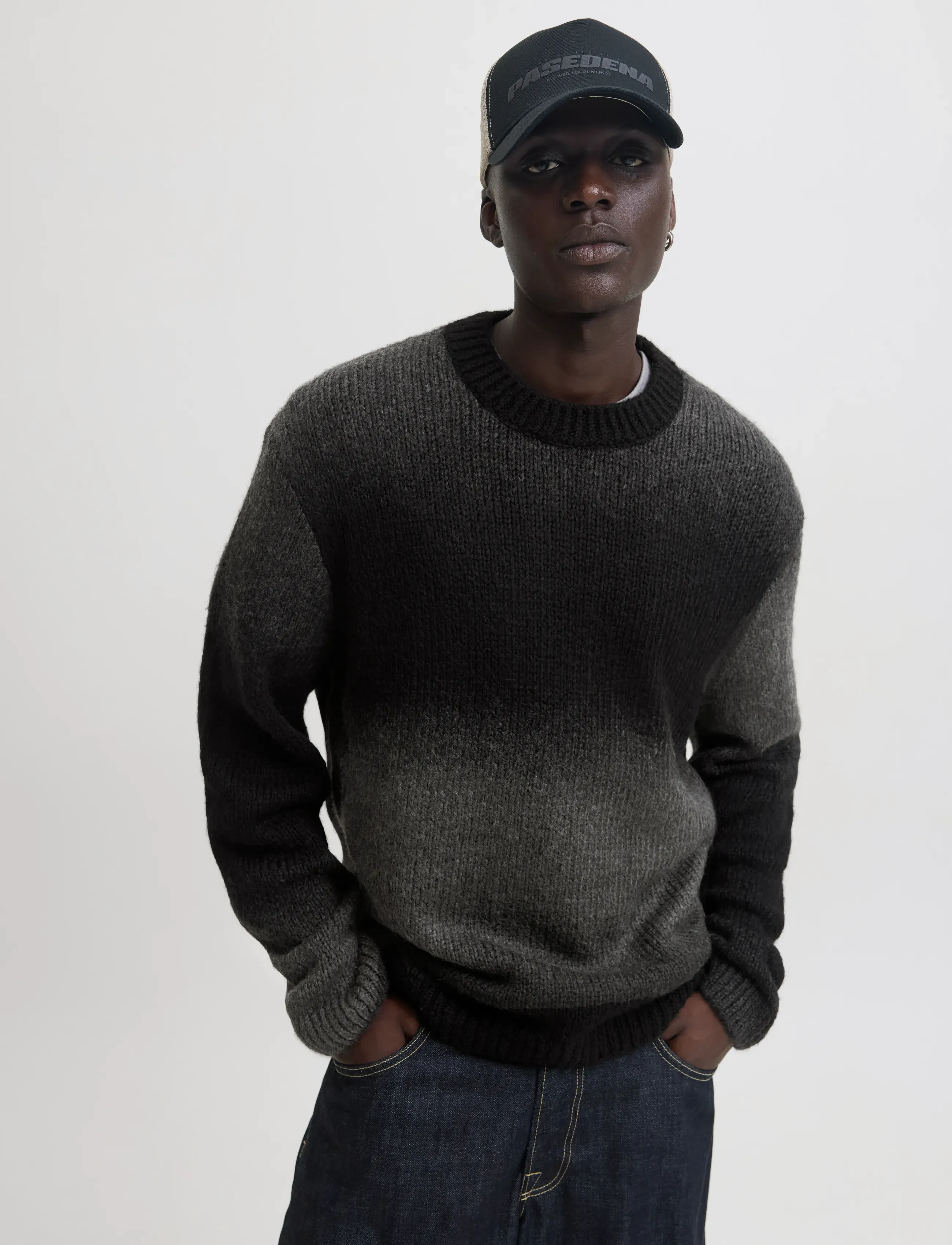 Jack & Jones - JCOFADE SPACE DYE CREW NECK STYD AW25 - pulls col rond - asphalt - 3