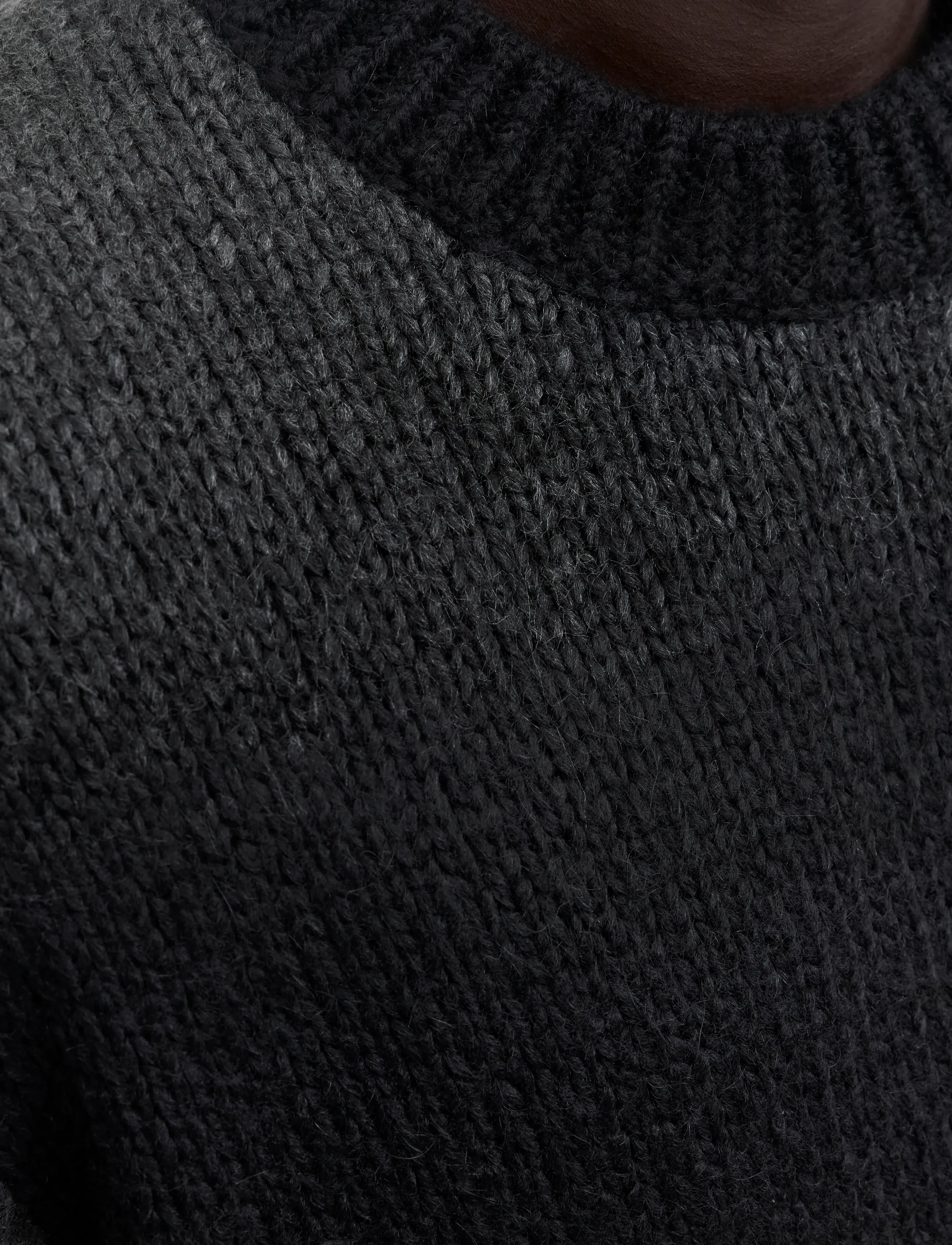 Jack & Jones - JCOFADE SPACE DYE CREW NECK STYD AW25 - pulls col rond - asphalt - 5