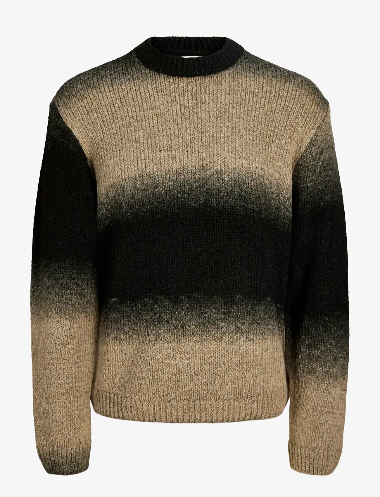 Jack & Jones - JCOFADE SPACE DYE CREW NECK STYD AW25 - rundhalsad - crockery - 1